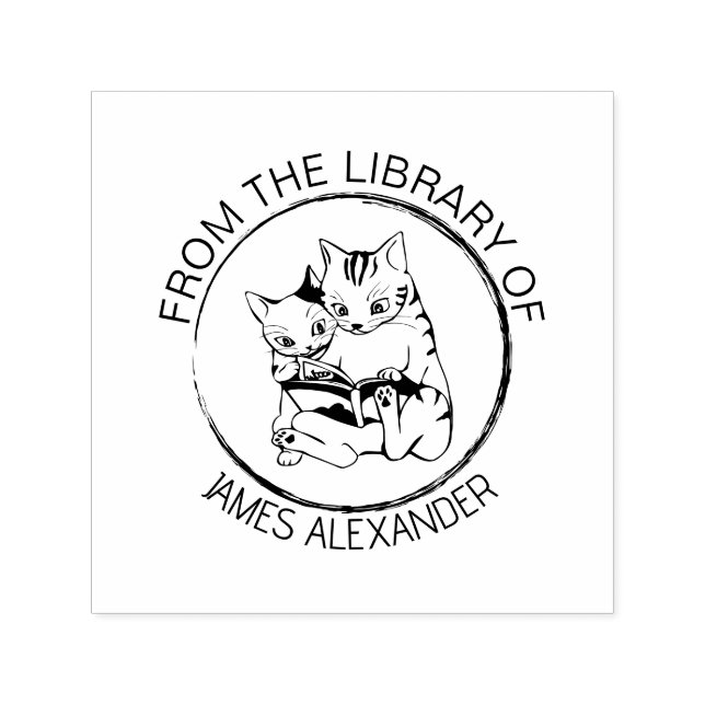 Carimbo Auto Entintado Biblioteca de monogramas personalizada Exlibris mo (Design)