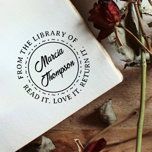 Carimbo Auto Entintado Biblioteca de Script Clássico Round Typografia (Criador carregado)