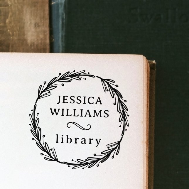 Carimbo Auto Entintado Biblioteca Pessoal por Fundo Botânico Moderno (Criador carregado)