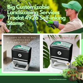 Carimbo Auto Entintado Big Customizable Landscaping Services Trodat 4926