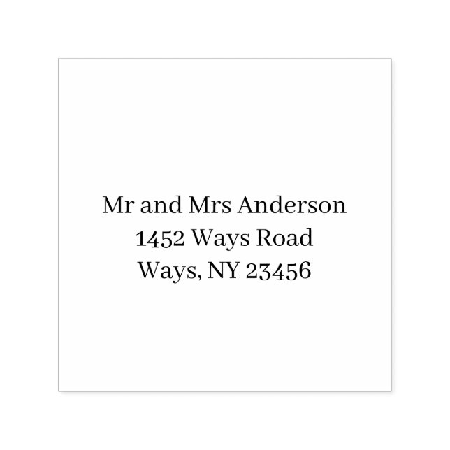 Carimbo Auto Entintado Black and White  return Address Label (Design)