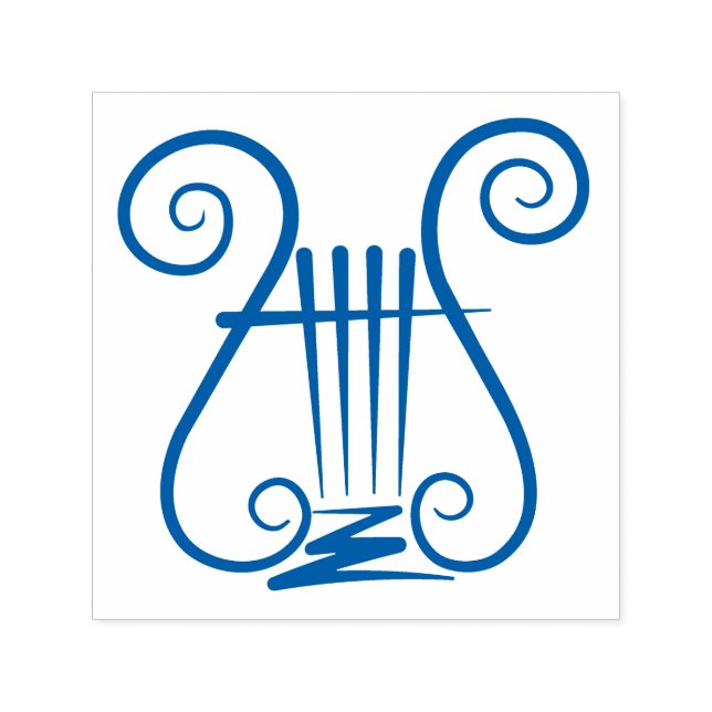 Carimbo Auto Entintado Blue Lyre (Design)