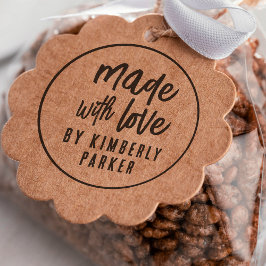 Carimbo Auto Entintado Boho Modern Feita Com Amor Feita À Mão Por Nome Pe