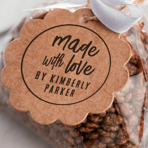 Carimbo Auto Entintado Boho Modern Feita Com Amor Feita À Mão Por Nome Pe