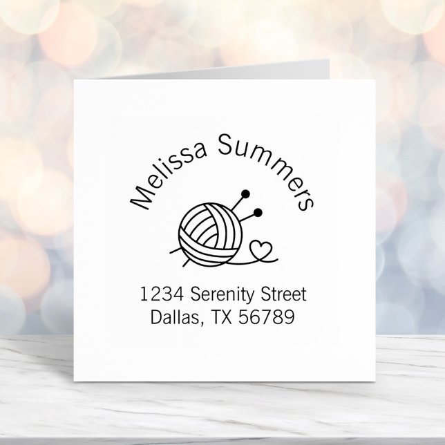 Carimbo Auto Entintado Bola do Endereço de Arco do Artesanato do Fio de C (Criador carregado)