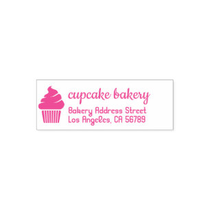 Carimbo Auto Entintado Bolo Simples Logo CupCake