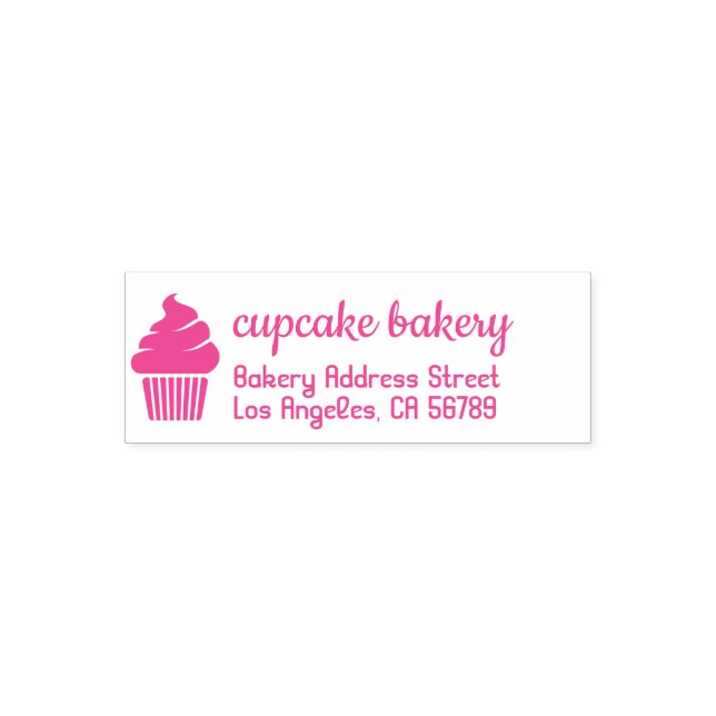 Carimbo Auto Entintado Bolo Simples Logo CupCake (Design)