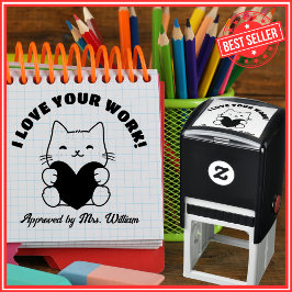 Carimbo Auto Entintado Bom Trabalho De Volta Ao Professor De Encorajament