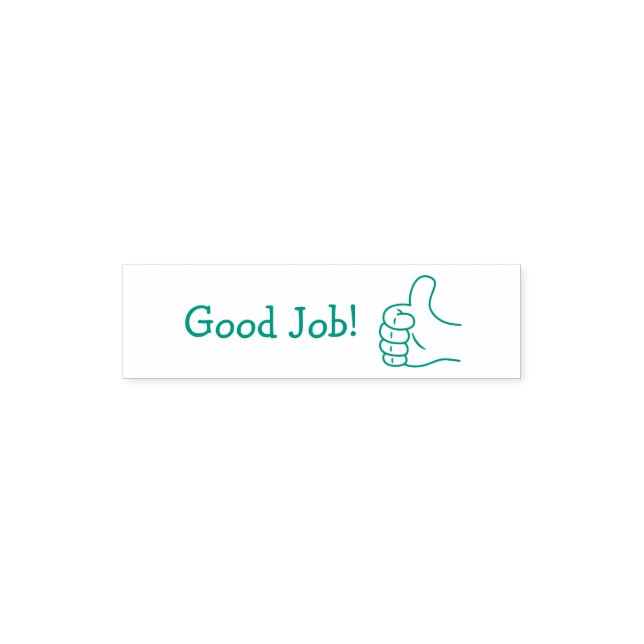Carimbo Auto Entintado Bom Trabalho, Polegar Para Cima (Design)