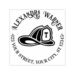 Carimbo Auto Entintado Bombeiro Bombeiro Nome do Capacete Nome Endereço d