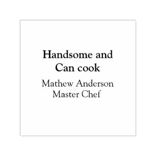 Carimbo Auto Entintado Bonita e pode cozinhar a data de chef mestre de ad