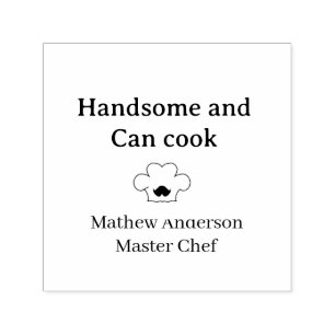 Carimbo Auto Entintado bonito e pode cozinhar mestre chef homem rei da co