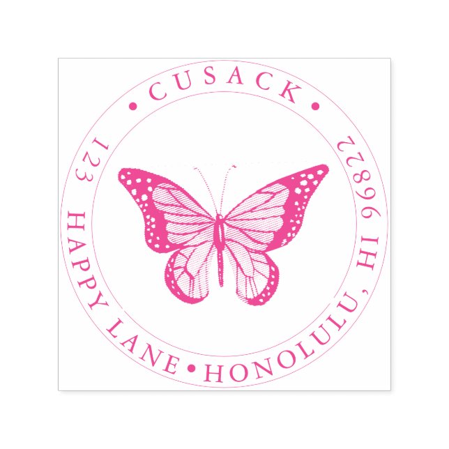 Carimbo Auto Entintado Borboleta de Monarca PixDezines (Design)