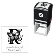 Borboleta de Monograma da Letra R Da Biblioteca De