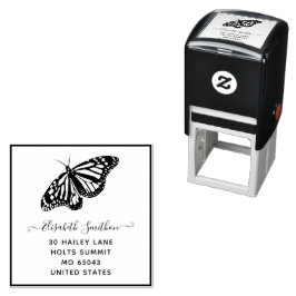 Carimbo Auto Entintado Borboleta elegante Animal Stationer