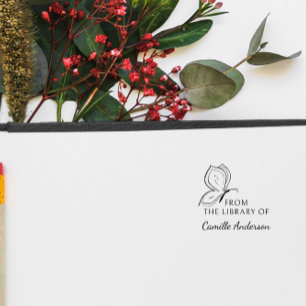 Carimbo Auto Entintado Borboleta Simples de Biblioteca Personalizada de S