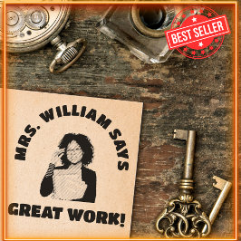 Carimbo Auto Entintado Borracha aprovada do professor de trabalho do exce