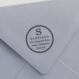 Carimbo Auto Entintado Braided Rope Monogram Return Address