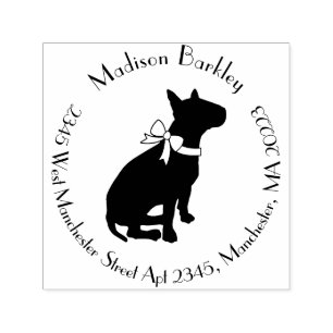 Carimbo Auto Entintado Bull Terrier Dog Puppy
