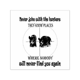 Carimbo Auto Entintado Caça a javalis