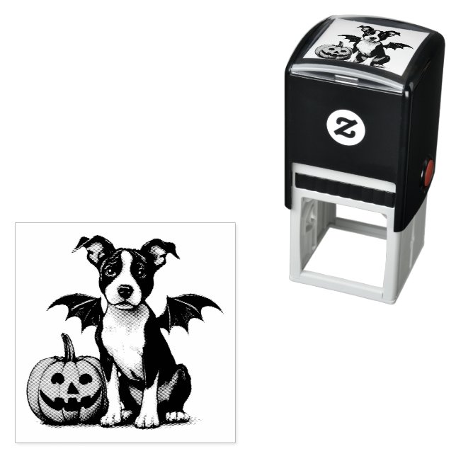Carimbo Auto Entintado Cachorrinho de Halloween (In Situ)