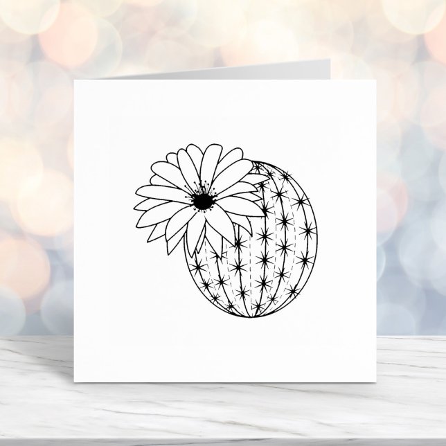 Carimbo Auto Entintado Cactus Flower (Criador carregado)