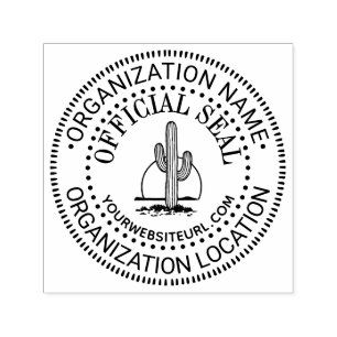 Carimbo Auto Entintado Cactus Sun Generic Oficial Seal Nome Local