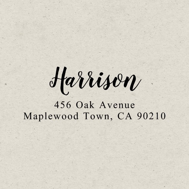 Carimbo Auto Entintado Caligrafia de Script de Pincel Moderno Simples (Criador carregado)