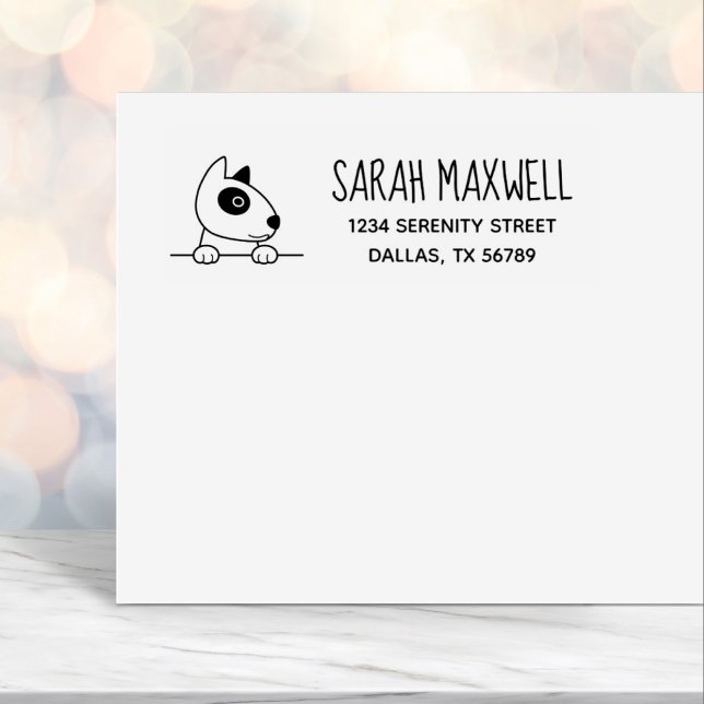 Carimbo Auto Entintado Cão-de-porco-espinho-touro-touro (Criador carregado)