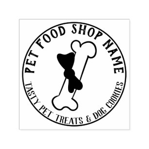 Carimbo Auto Entintado Cão Gato de Pet Compra de Panificação Comidas 