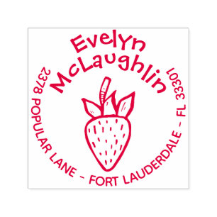 Carimbo Auto Entintado Caramelo de Devolução Personalizado Endereço Pré-I