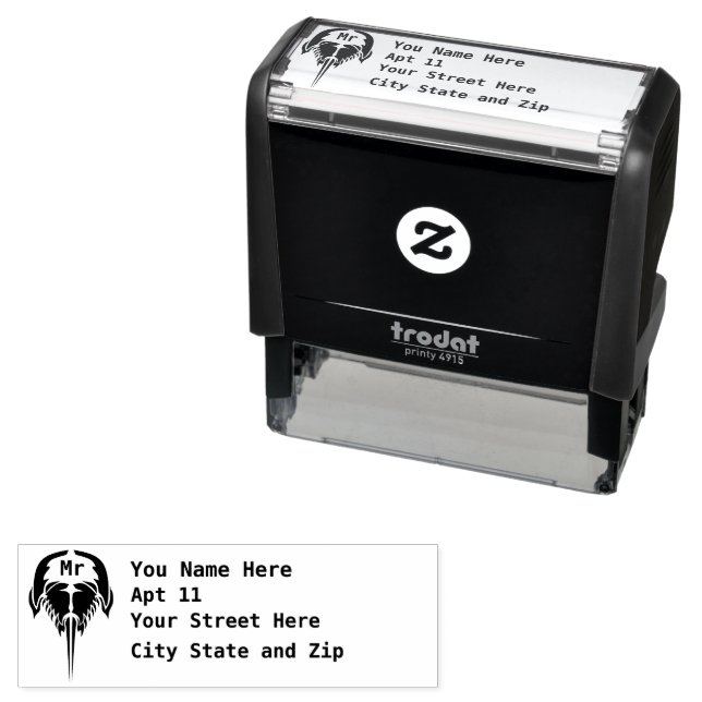 Carimbo Auto Entintado Caranguejo-ferradura no rótulo do estilo de tatuag (In Situ)