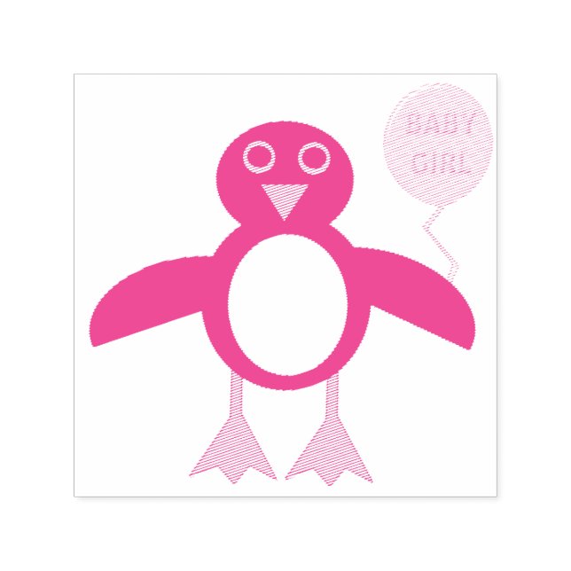 Carimbo Auto Entintado Carneiro Rosa-Gelado Carneiro Pinguim-Pinguim (Design)