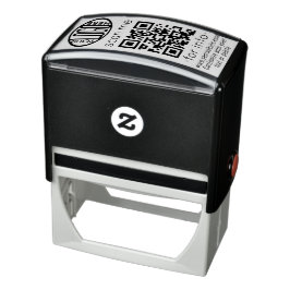 Carimbo Auto Entintado Carregue o seu código QR e o Promocional moderno d