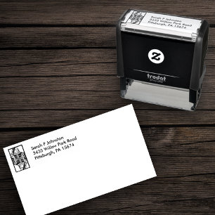 Carimbo Auto Entintado Cartão de Reprodução da Rainha do Coração rico na