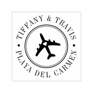 Carimbo Auto Entintado Cartaz de Estilo do Passaporte de Destino do Avião