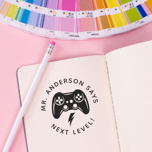 Carimbo Auto Entintado Cartaz personalizado de jogador de professores de 