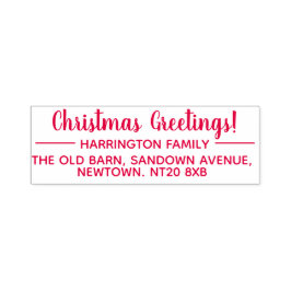 Carimbo Auto Entintado Cartões de natal de Endereço de Devolução