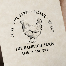 Carimbo Auto Entintado Cartonagem de Ovo de Fazenda Russo Personalizada