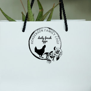 Carimbo Auto Entintado Cartonagem de ovos de galinha desenhada à mão no p