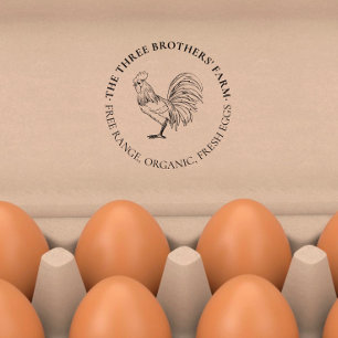 Carimbo Auto Entintado Cartonagem de ovos redonda e de frango russo