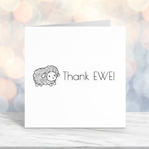 Carimbo Auto Entintado Casaco Pequeno Ovelino Obrigado (Você)