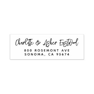 Carimbo Auto Entintado Casais de Script Manuscritos Nome Endereço de Devo