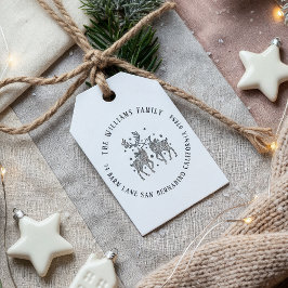 Carimbo Auto Entintado Casal de Reindet Escarvas e Nome de Neve Endereço 