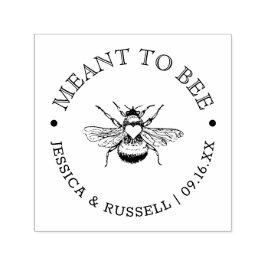 Carimbo Auto Entintado Casamento Casal Abelha