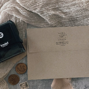 Carimbo Auto Entintado Casamento com Caligrafia Romântica