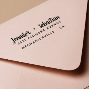 Carimbo Auto Entintado Casamento com script de Caligrafia Escrita em Mão 