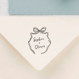 Carimbo Auto Entintado Casamento de Arco Desenhado com Chic Whimsical