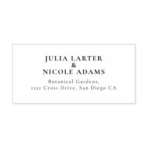 Carimbo Auto Entintado Casamento de Borda com Estilo Floral de Marfim, Lu