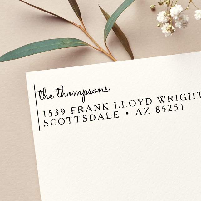 Carimbo Auto Entintado Casamento de Script Elegante Personalizado de Ende (Criador carregado)